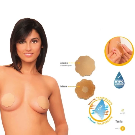 Self adhesive gel nipple cover, reusable