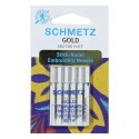Aghi ricamo GOLD da 90 in titanio per macchina da cucire - Schmetz