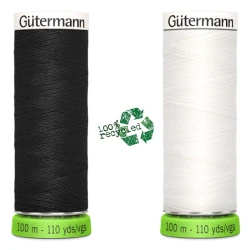 Filo per cucire a mano e a macchina rPET Gutermann in 100% poliestere riciclato 