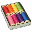 Set Box nostalgia con 8 spole di filo per cucire Gutermann in colori chiari