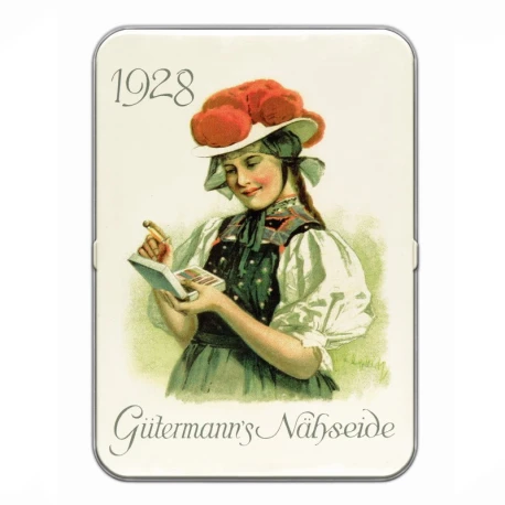 Set Box nostalgia con 8 spole di filo per cucire Gutermann in colori chiari