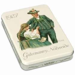 Gutermann pastel sewing thread set in vintage tin box 2