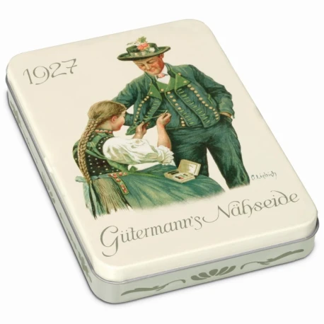 Set Box nostalgia con 8 spole di filo per cucire Gutermann in colori pastello
