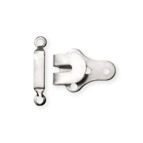 Ganci a spranghette per pantaloni e gonne - 12mm argentato confezione 2 pezzi - 265225 Prym