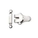 Hooks and bars for trousers and skirts, 12mm, silver-coloured pack of 2 - 265225 Prym