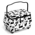 Cestino portalavoro cucito fantasia Gatti neri - 612028 Prym