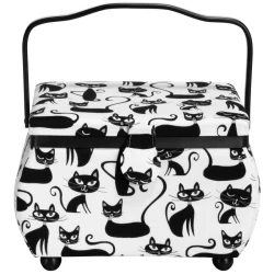 Cestino portalavoro cucito fantasia Gatti neri - 612028 Prym 2