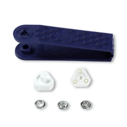 Prym Non-sew press fastener jersey, retaining ring, 8mm,silver-coloured - 390100 Prym