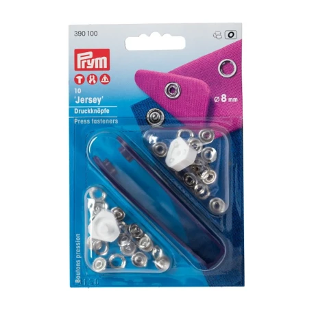 Bottoni a pressione 'Jersey' ANELLO ARGENTO 8mm - 390100 Prym