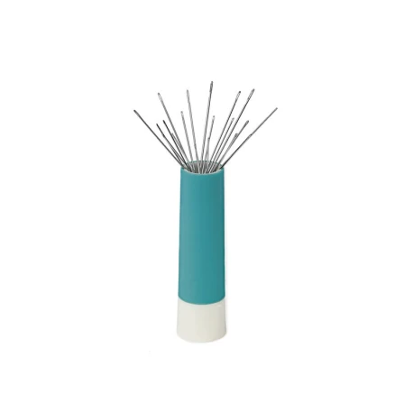 Prym Love needle twister holder with 19 sewing needles mint