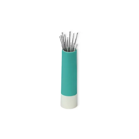 Prym Love needle twister holder with 19 sewing needles mint