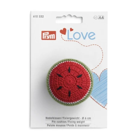 Puntaspilli e peso ferma tessuto a forma di cocomero Prym Love - 610332 Prym