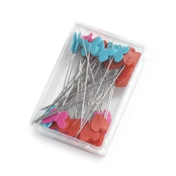 Prym Love patchwork pins with heart & butterfly heads (50) 2