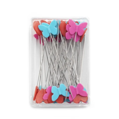 Prym Love patchwork pins with heart & butterfly heads (50)