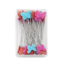 Spilli patchwork con testa di plastica a forma di farfalla e cuore 50 pezzi - 028521 Prym Love