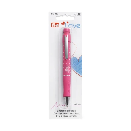 Matita con mina di gesso rosa da 0,9mm per marcatura extra fine Prym Love - 610850 Prym
