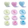 Bottoni a pressione Color Snaps a forma di Cuore rosa celeste verde Prym Love - 393030 Prym