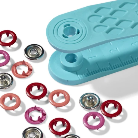 Bottoni automatici a pressione Prym Love jersey snaps 8mm - fuxia rosso arancio - 390701 Prym