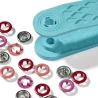 Bottoni automatici a pressione Prym Love jersey snaps 8mm - fuxia rosso arancio - 390701 Prym