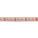 Nastro in cotone stampato con scritta "fatto a mano con amore" da usare come etichetta - Petri & Grossi