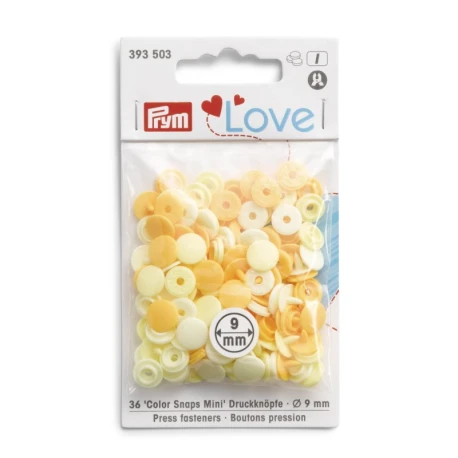 Bottoni a pressione Color Snaps Mini Giallo assortiti Prym Love - 393503 Prym