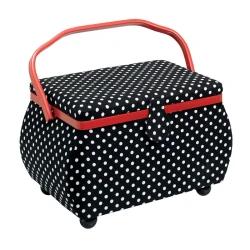 Cestino grande portalavoro cucito fantasia pois Polka - 612246 Prym