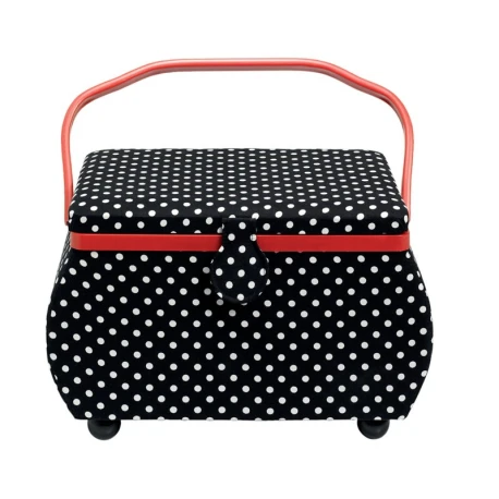 Cestino grande portalavoro cucito fantasia pois Polka - 612246 Prym
