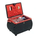 Large sewing basket with polka dot pattern - 612246Prym