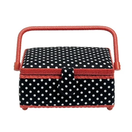 Cestino portalavoro cucito fantasia pois Polka dal sapore vintage - 612244 Prym