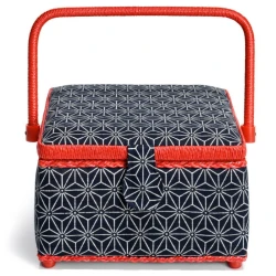 Square sewn work basket in Japanese embroidery style pattern - 612030Prym