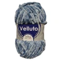 Miss Tricot Filati Soft Touch chenille yarn ball, air force blue, 100 g