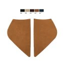 Heat-activated suede reinforcements for trousers