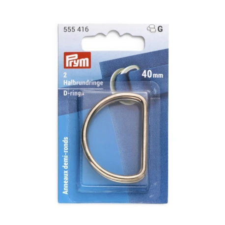 Half-moon buckle, 40 mm gold-plated semi-circular ring - 555416Prym