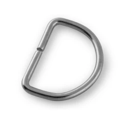Fibbia a mezzaluna, anello semicircolare 40mm argento