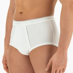 Slip Maxi da uomo in cotone a costine con apertura frontale Cagi articolo 1200