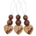 Segnamaglie in legno a forma di cuore - 610683 Prym