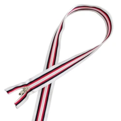 Cerniera lampo multicolor per giacconi tipo Moncler 80 cm lascia inalterato l'effetto multicolor della chiusura lampo originale