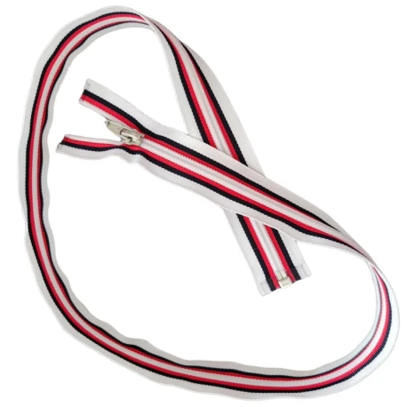 Cerniera lampo multicolor per giacconi tipo Moncler 80 cm lascia inalterato l'effetto multicolor della chiusura lampo originale