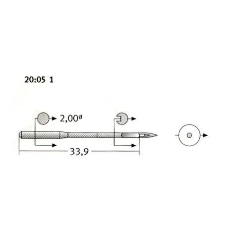 Schmetz 10 Aghi con testa rotonda per macchina da cucire, sistema 134 (R) Industria St. 100