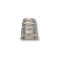 Nickel-plated brass sewing thimble 16 mm