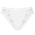 Sloggi CHIC TAI donna slip in cotone sgambato con pizzo bianco