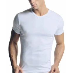 T-Shirt Manica Corta scollo a V in Cotone Felpato - Navigare Intimo