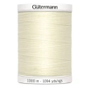 Filo per cucire Gutermann colore 01 Panna spola da 1000m