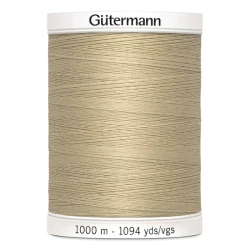 Filo per cucire Gutermann colore 186 Beige spola da 1000m