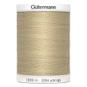 Filo per cucire Gutermann colore 186 Beige spola da 1000m