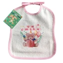 Baby bib my first birthday, baby girl bib with pink laces