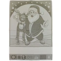 Canovaccio cucina da ricamare in cotone fantasia Babbo Natale e renna - BM Ricami