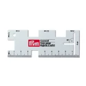 Righello rigido mini in metallo per misurare orli, asole e cuciture - 610736 Prym