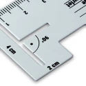 Mini rigid metal ruler for measuring hems, buttonholes and seams - 610736Prym