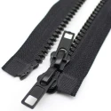 Double-slider zip 120 cm carrarmato divisible black